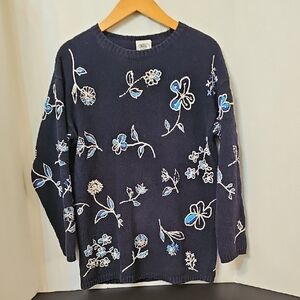 Vintage Laura Ashley Floral Sweater